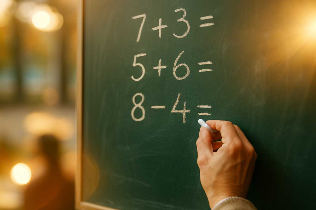 Klösterleschule Schwäbisch Gmünd: Leben und Lernen. Werkstattunterricht. Abbildung einer Gruppe mit Kindern in einer Werkstatt mit einer Lehrerin